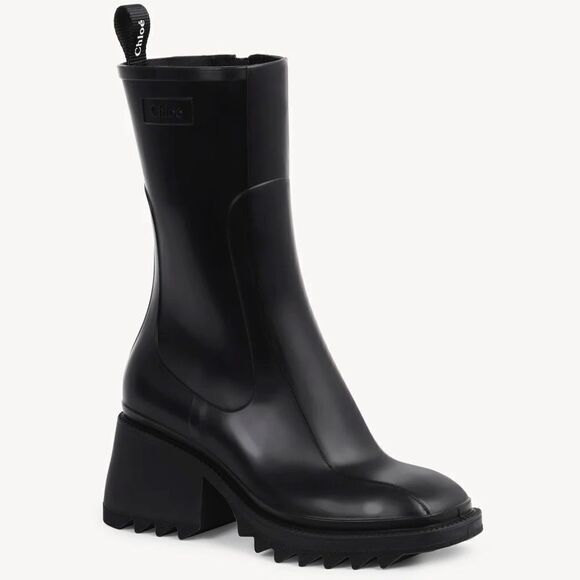 Chloe Shoes - CHLOE Betty Black Rain Boots